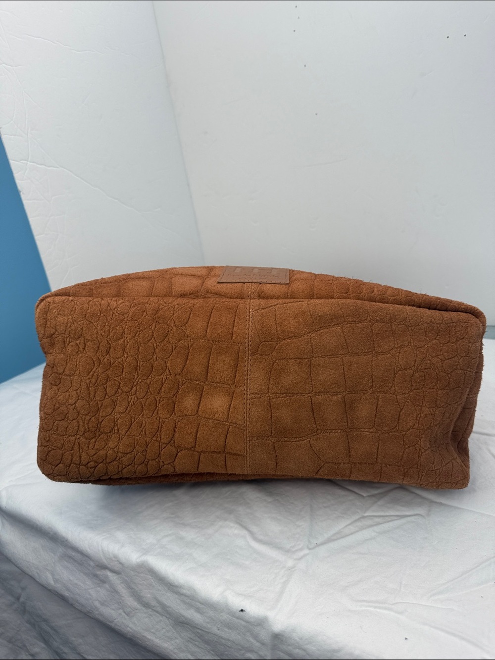 Haute Hippie Croc-Embossed Suede festival  Bag - Picture 5 of 12